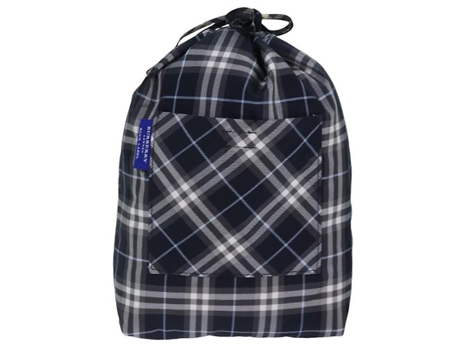 Burberry Nova Check Blue Label Zugbeutel aus Nylon in Marineblau, authentisch ti1925 - Ansicht 13