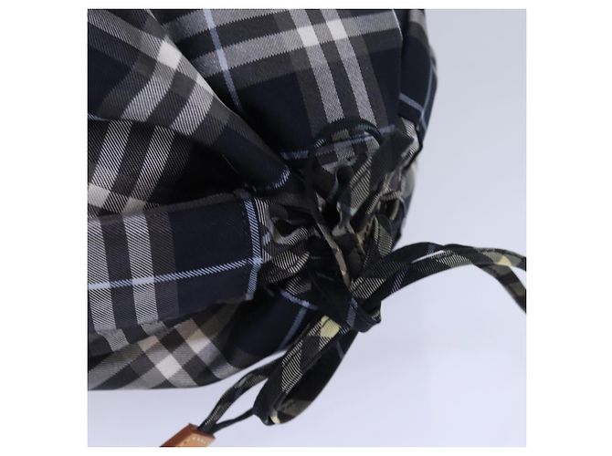 Burberry Nova Check Blue Label Zugbeutel aus Nylon in Marineblau, authentisch ti1925 - Ansicht 6