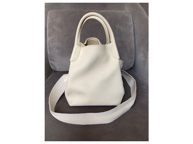 Borsa Loro Piana Bale Piccola Bianca in Pelle - vista 2
