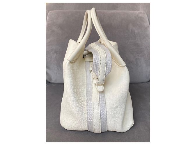Borsa Loro Piana Bale Piccola Bianca in Pelle - vista 3