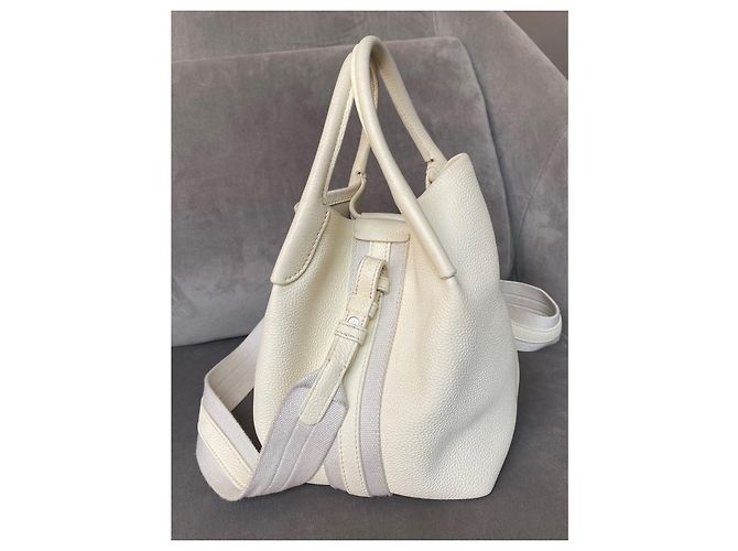 Borsa Loro Piana Bale Piccola Bianca in Pelle - vista 4