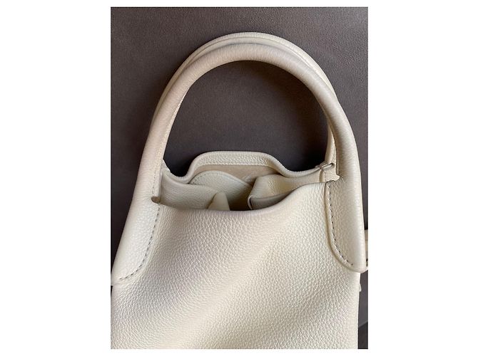 Borsa Loro Piana Bale Piccola Bianca in Pelle - vista 7