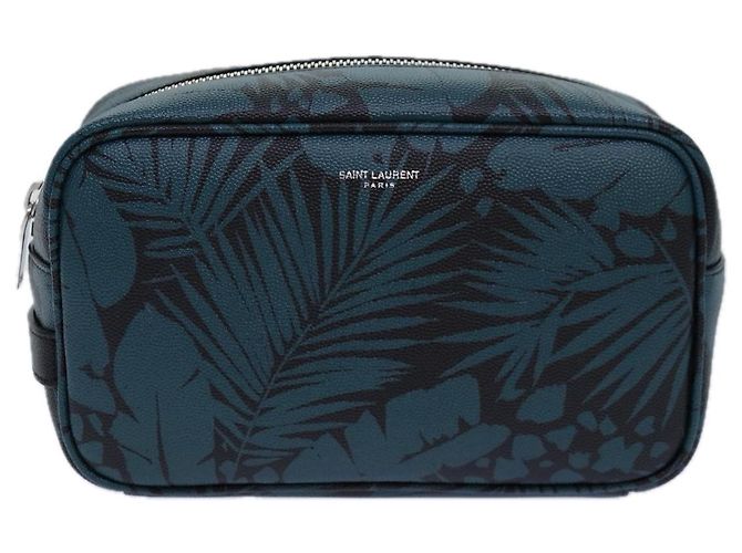Pochette in PVC verde Auth ac3173 SAINT LAURENT - vista 13