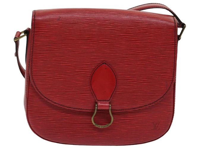 Saint-Cloud LOUIS VUITTON Epi Saint Cloud GM Borsa a Spalla Rossa M52197 LV Auth 85907 Rosso - vista 13