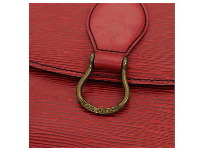 Saint-Cloud LOUIS VUITTON Epi Saint Cloud GM Borsa a Spalla Rossa M52197 LV Auth 85907 Rosso - vista 18