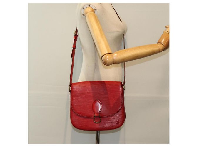 Saint-Cloud LOUIS VUITTON Epi Saint Cloud GM Borsa a Spalla Rossa M52197 LV Auth 85907 Rosso - vista 22