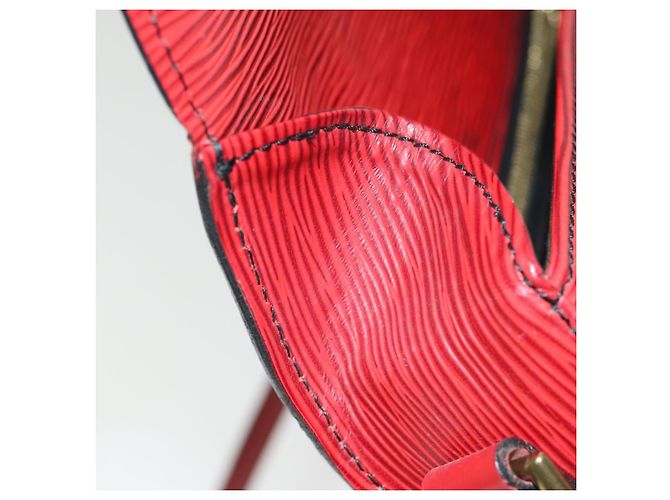 Saint-Cloud LOUIS VUITTON Epi Saint Cloud GM Borsa a Spalla Rossa M52197 LV Auth 85907 Rosso - vista 9