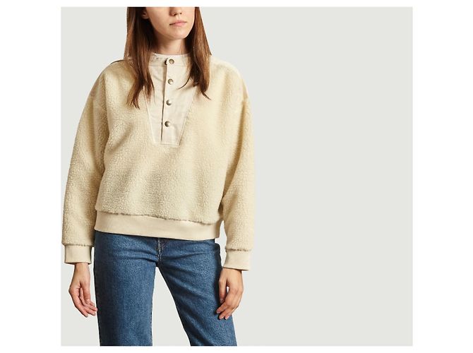 Soeur Faux-Fur Sweatshirt Größe 42 Aus weiß - Ansicht 3