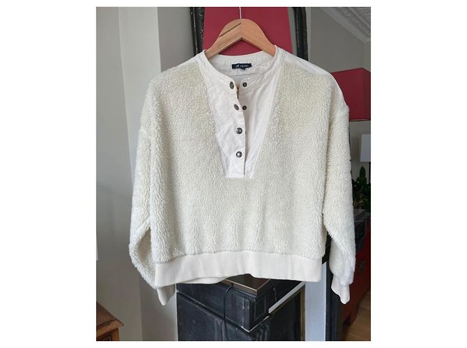 Soeur Faux-Fur Sweatshirt Größe 42 Aus weiß - Ansicht 4