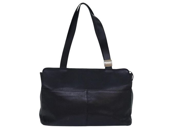 Autre Marque Borsa a Spalla Burberrys in Pelle Argento Nero Auth 85895 - vista 13