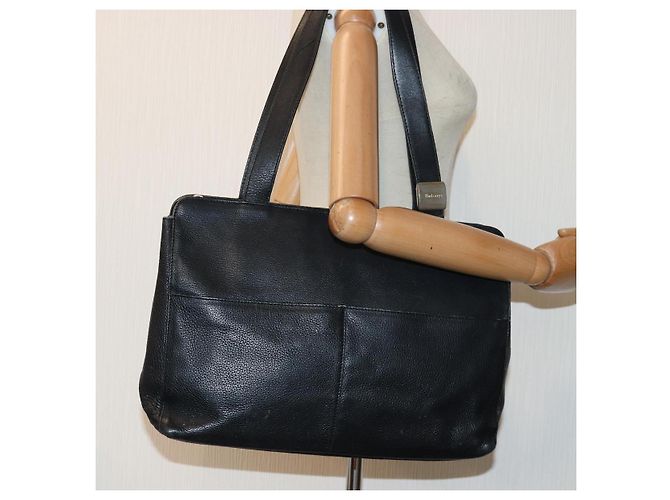 Autre Marque Borsa a Spalla Burberrys in Pelle Argento Nero Auth 85895 - vista 21