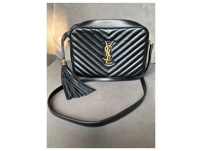 Borsa Lou Saint Laurent in pelle nera Nero - vista 2