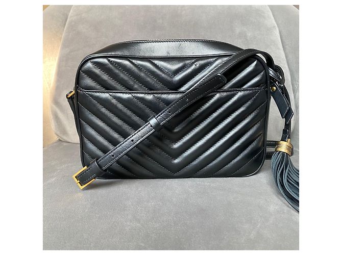 Borsa Lou Saint Laurent in pelle nera Nero - vista 4
