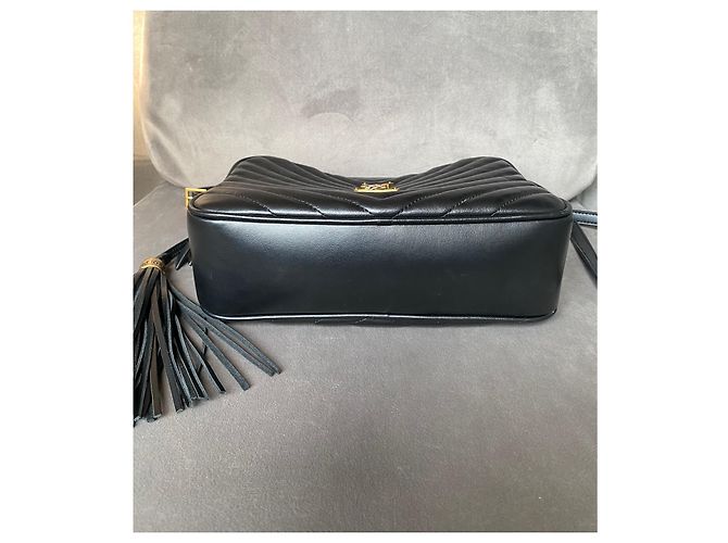 Borsa Lou Saint Laurent in pelle nera Nero - vista 5