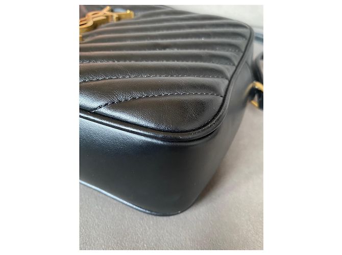 Borsa Lou Saint Laurent in pelle nera Nero - vista 7