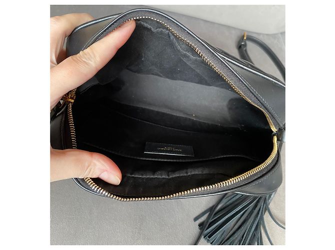 Borsa Lou Saint Laurent in pelle nera Nero - vista 8