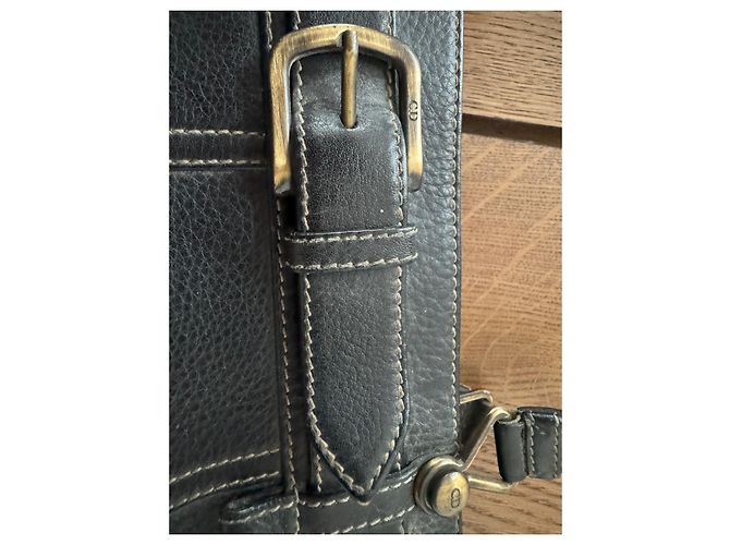 Borsa in pelle nera Christian Dior Collection Jean Pocket Nero - vista 7