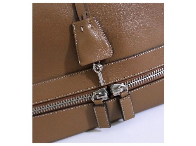 Borsa da dottore in pelle cammello con zip Prada Autunno 2000 - vista 9