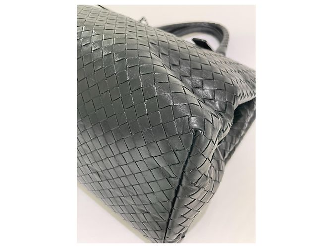 Bottega Veneta Borsa Roma Intrecciato Nappa Media Nera Nero - vista 10