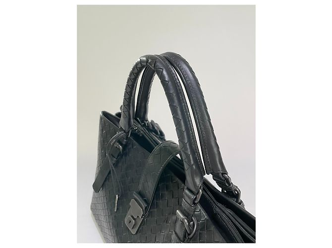 Bottega Veneta Borsa Roma Intrecciato Nappa Media Nera Nero - vista 11