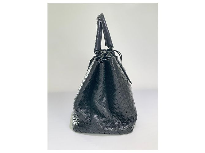 Bottega Veneta Borsa Roma Intrecciato Nappa Media Nera Nero - vista 5