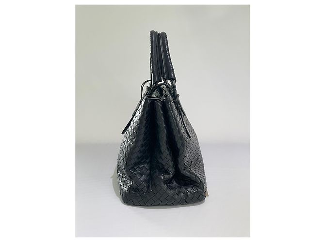 Bottega Veneta Borsa Roma Intrecciato Nappa Media Nera Nero - vista 7