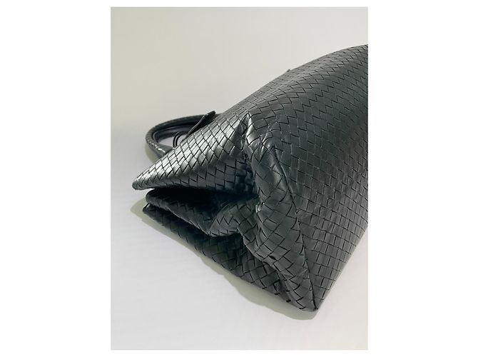 Bottega Veneta Borsa Roma Intrecciato Nappa Media Nera Nero - vista 9