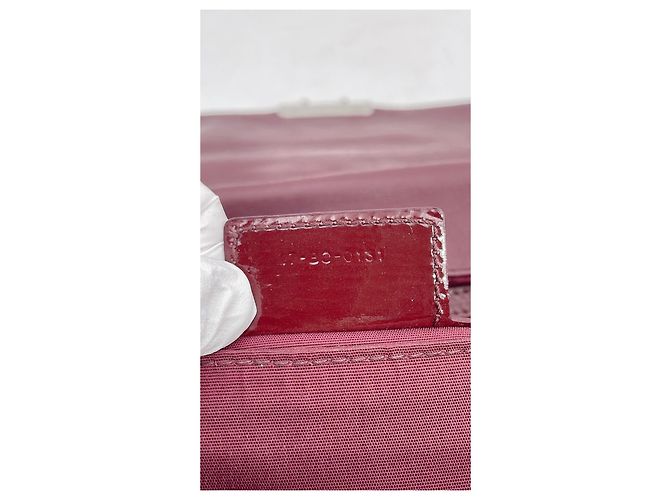 New Look Dior Nova bolsa de aba Lock em verniz vermelho médio com quilt cannage - vista 10