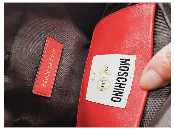 Moschino Biker Borsa a Spalla Rossa Rosso - vista 2
