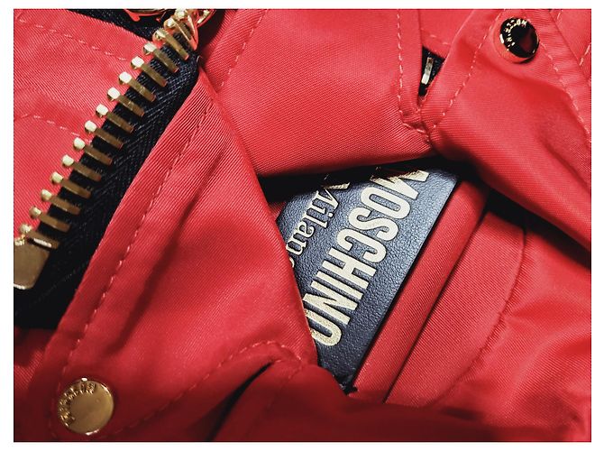 Moschino Biker Borsa a Spalla Rossa Rosso - vista 5
