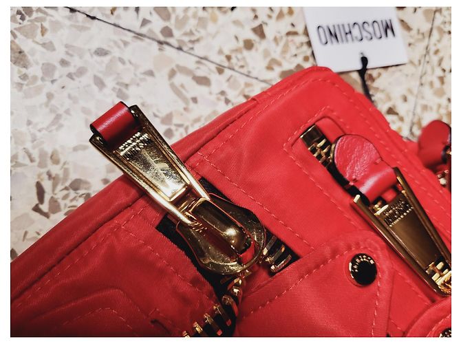 Moschino Biker Borsa a Spalla Rossa Rosso - vista 6