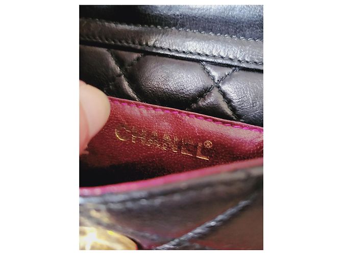 Wallet On Chain Borsa a cintura Chanel nera in pelle oro Nero D'oro - vista 5