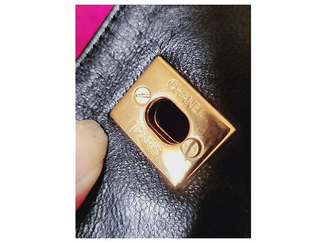 Wallet On Chain Borsa a cintura Chanel nera in pelle oro Nero D'oro - vista 7