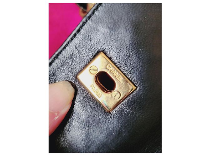 Wallet On Chain Borsa a cintura Chanel nera in pelle oro Nero D'oro - vista 8