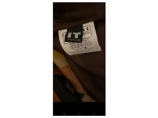 Versus Multicolored Patchwork Leather Coat with Fur Collar Multiple colors - view 3