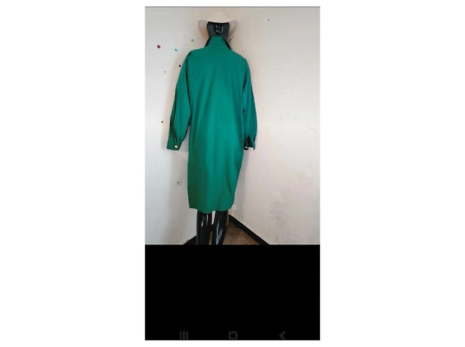Gabardina Yves Saint Laurent Verde Claro Algodón - vista 8