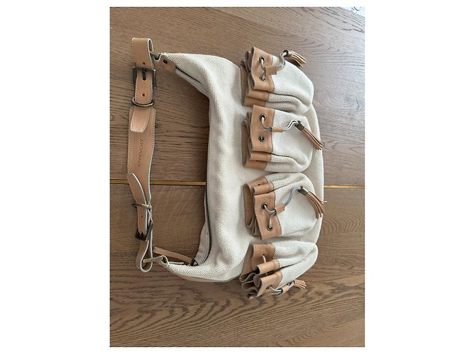 Ecrufarbenes Givenchy-Canvas-Tasche Aus weiß - Ansicht 2