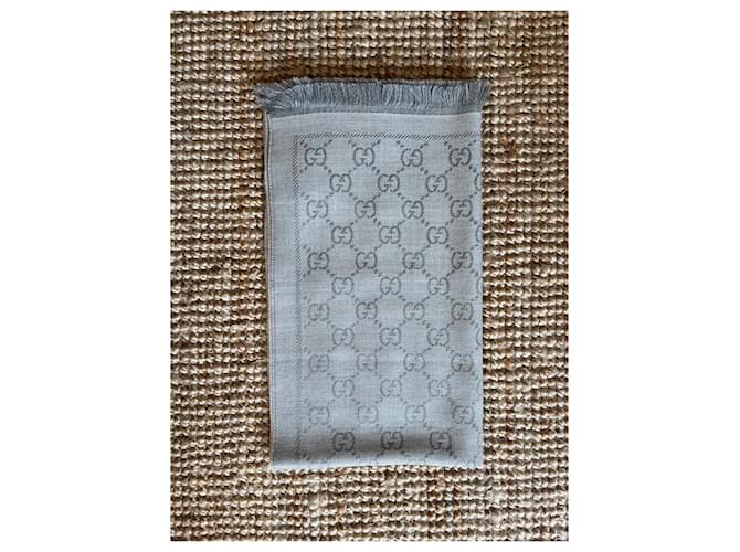 Sciarpa Gucci Monogramma Donna Grigia Grigio - vista 11