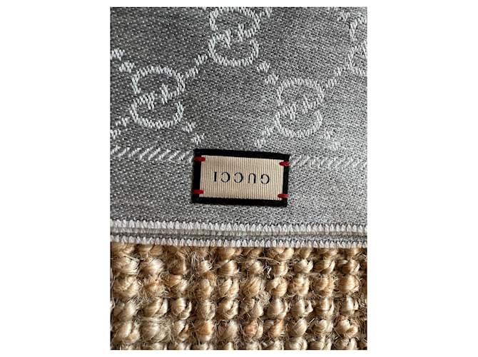 Sciarpa Gucci Monogramma Donna Grigia Grigio - vista 4