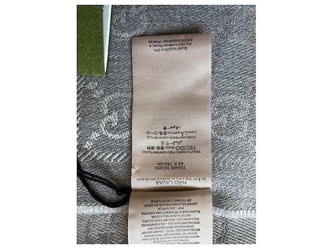 Sciarpa Gucci Monogramma Donna Grigia Grigio - vista 7