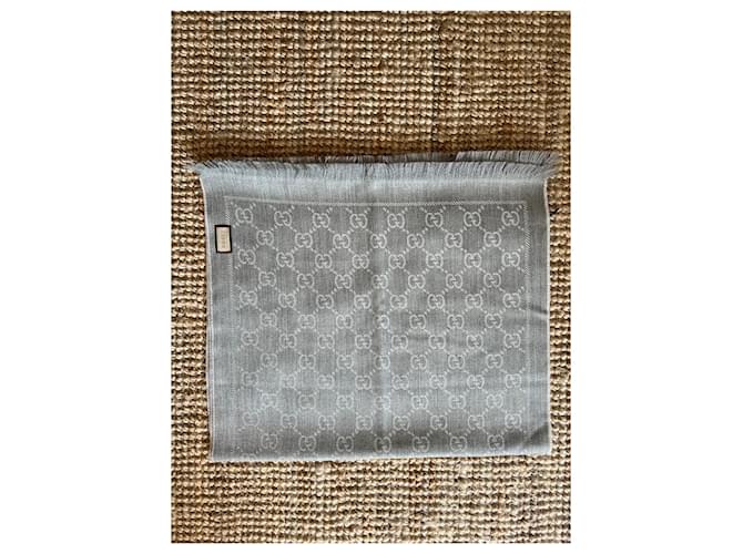 Sciarpa Gucci Monogramma Donna Grigia Grigio - vista 9