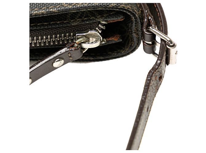 LOEWE Borsa a tracolla in tela nera con anagramma - vista 12