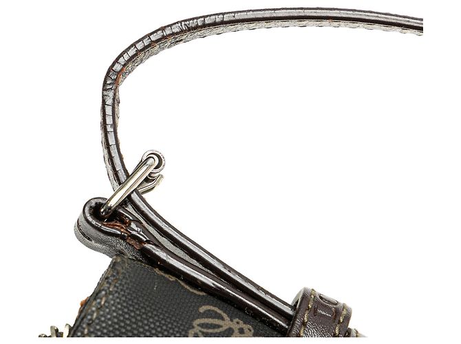 LOEWE Borsa a tracolla in tela nera con anagramma - vista 13