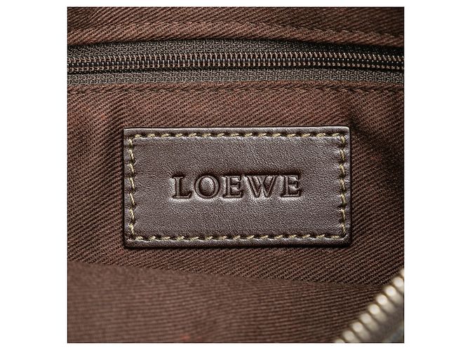 LOEWE Borsa a tracolla in tela nera con anagramma - vista 7