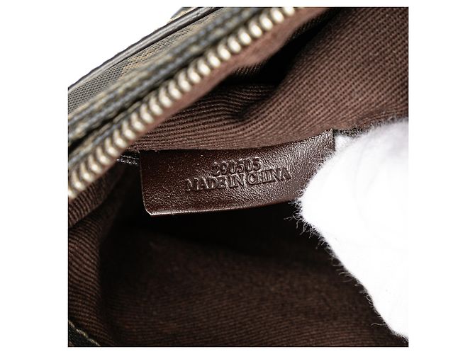 LOEWE Borsa a tracolla in tela nera con anagramma - vista 8
