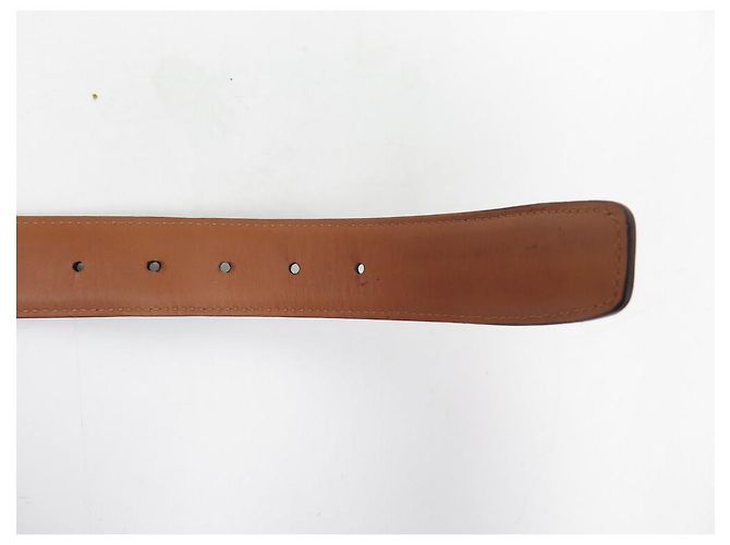 BERLUTI GASPARD BELT IN BROWN LEATHER WITH SCAR PATTERN T90 + POUCH - view 10