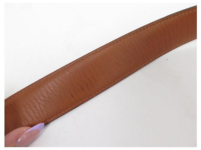 BERLUTI GASPARD BELT IN BROWN LEATHER WITH SCAR PATTERN T90 + POUCH - view 11