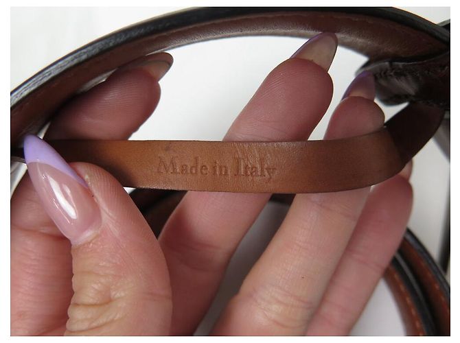 BERLUTI GASPARD BELT IN BROWN LEATHER WITH SCAR PATTERN T90 + POUCH - view 15