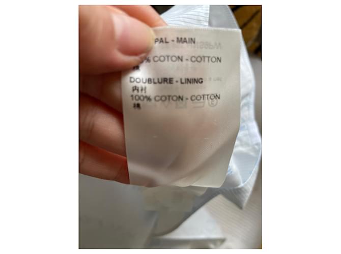 Camicia Louis Vuitton Monogramma in cotone bianca e blu Bianco - vista 9