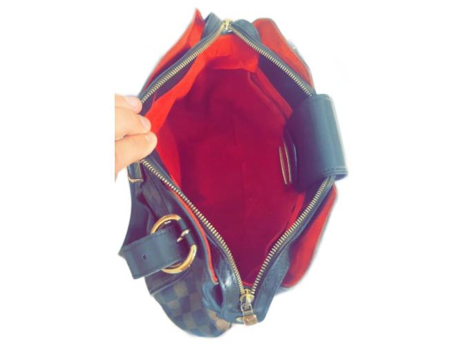 Sistina Borsa a mano Louis Vuitton Sistine in pelle marrone chiaro e scuro Marrone scuro - vista 2